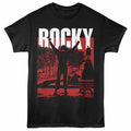 Black Rocky t-shirt featuring a Rocky Rocky 50Th design