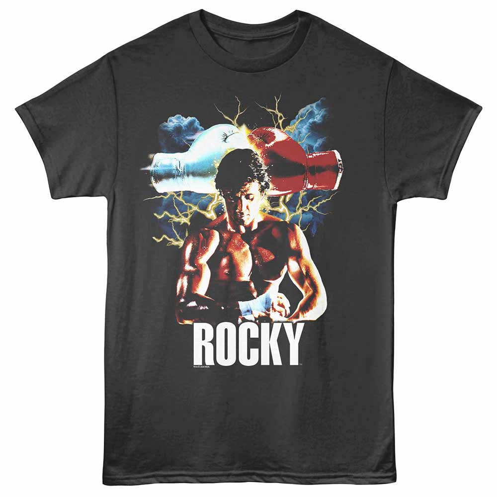 Smoke gray Rocky t-shirt featuring a Glove Smash design