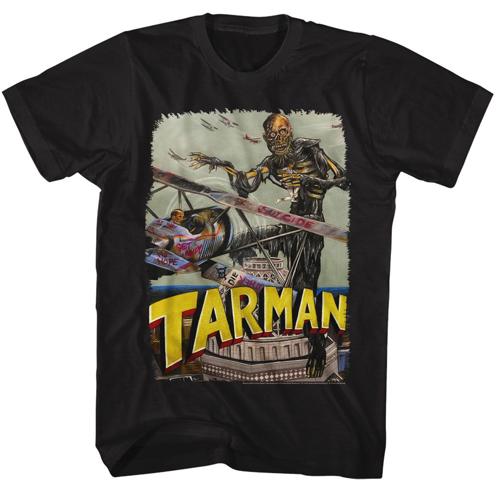 Black Return of the Living Dead t-shirt featuring a Tarman Kong poster design