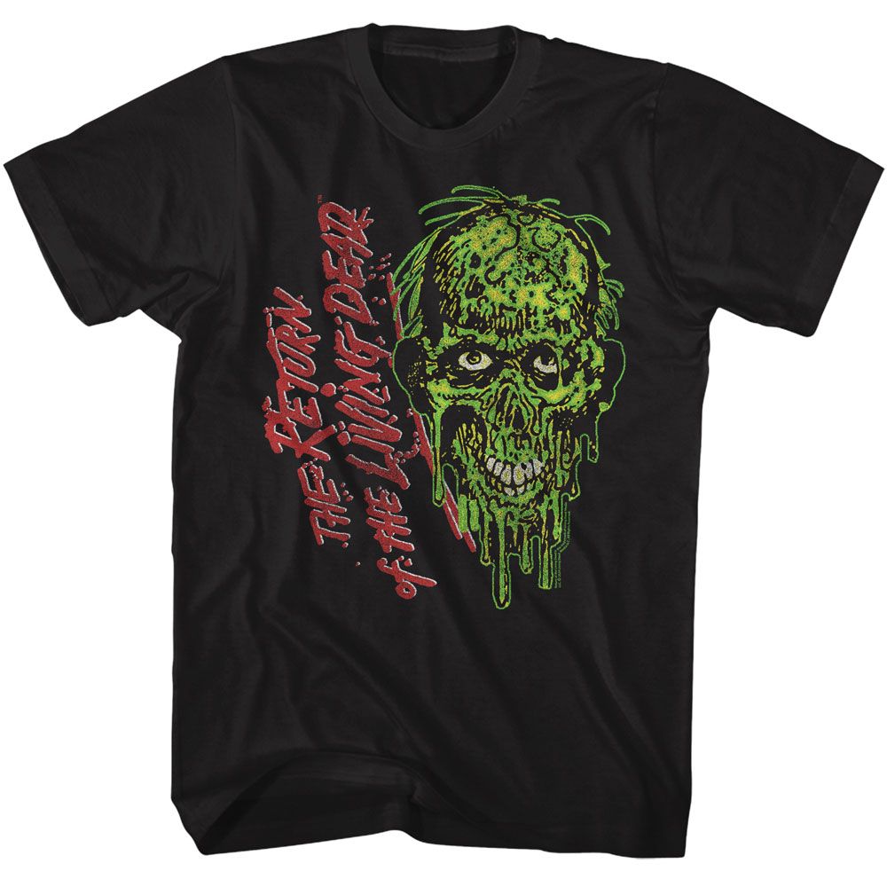 Black Return of the Living Dead t-shirt featuring a Tarman and logo design