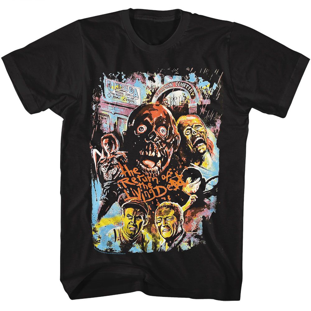 Black Return of the Living Dead t-shirt featuring a Joe K art design