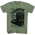 Military Green Heather Return of the Living Dead t-shirt featuring a Trioxin 2-4-5 design