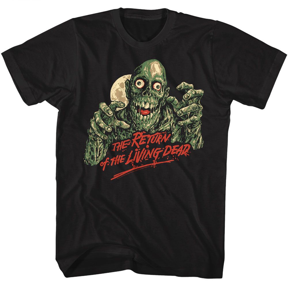 Black Return of the Living Dead t-shirt featuring a Zombie Moon design