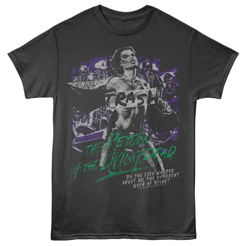 Smoke Gray Return of the Living Dead t-shirt featuring a Trash Censored design