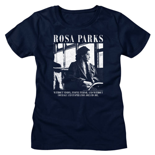 Rosa Parks Ladies T-Shirt - Vision and Courage