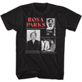 Black Rosa Parks t-shirt featuring a Rosa Parks multi photo design
