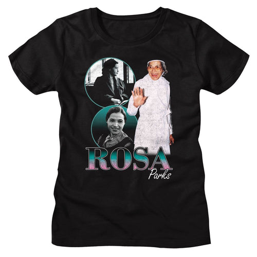 Rosa Parks Ladies T-Shirt - Rosa Collage