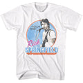 White Rick Springfield t-shirt featuring a Rick Springfield Tour 1981 design