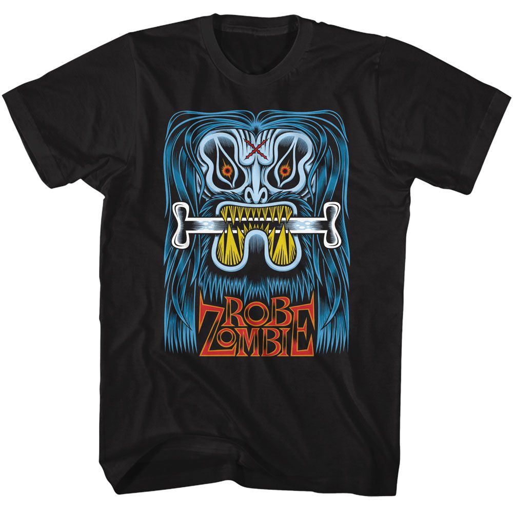 Black Rob Zombie t-shirt featuring a Rob Zombie Blue Beast design