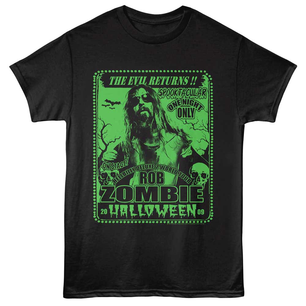 Black Rob Zombie t-shirt featuring a Hellbilly Deluxe 2 design