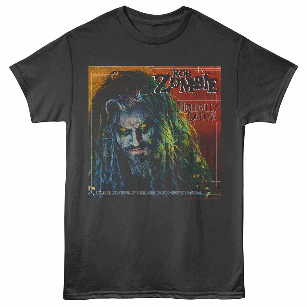 Smoke gray Rob Zombie t-shirt featuring a Hellbilly Cover design