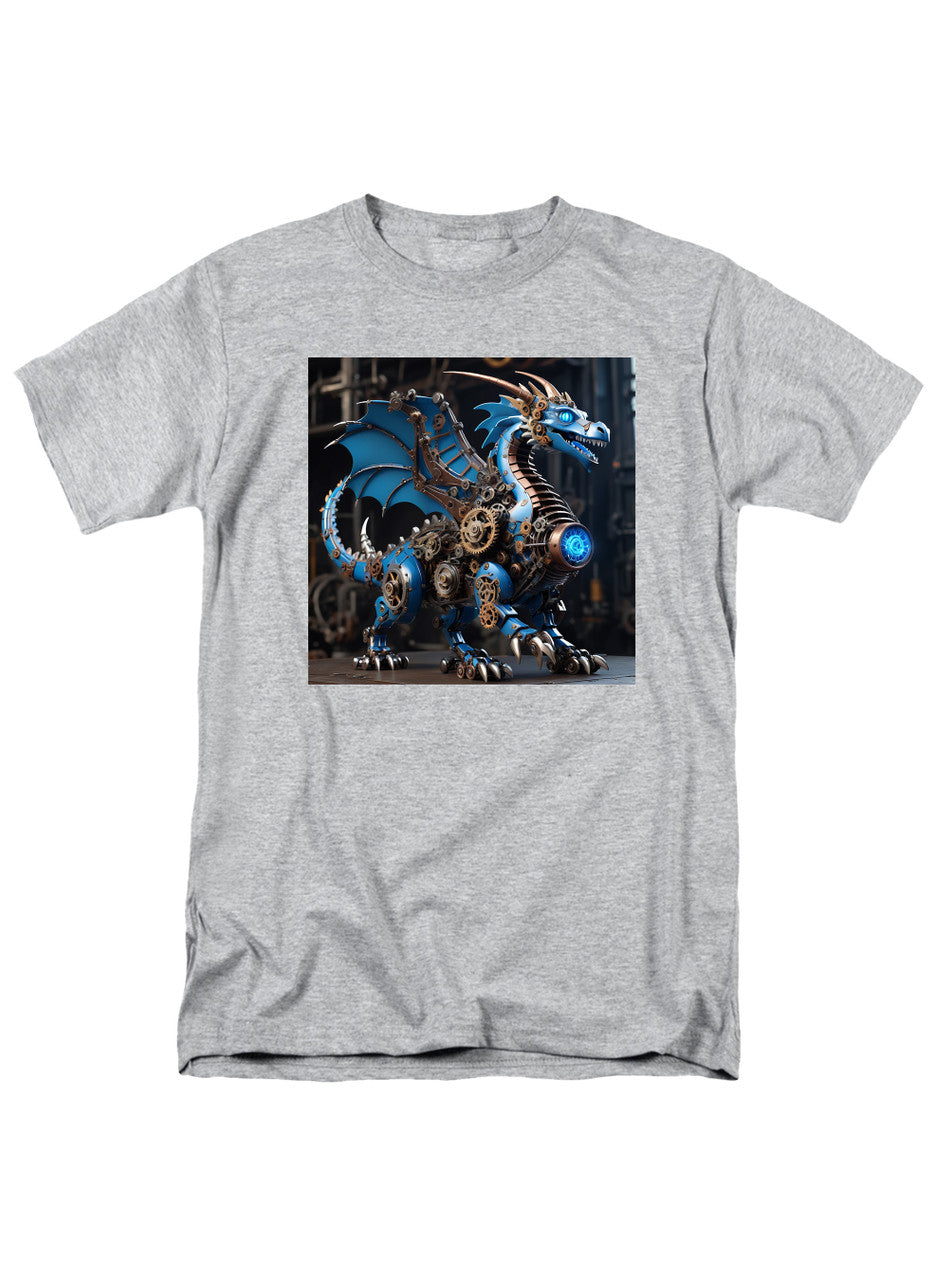 Gray Robot Dragon T-Shirt