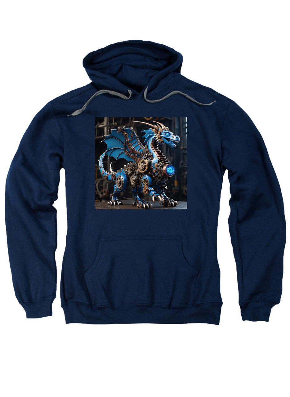 Navy Robot Dragon Hoodie