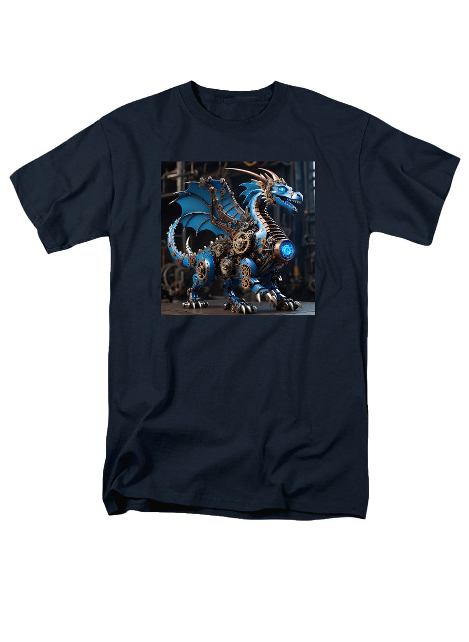Navy Robot Dragon T-Shirt