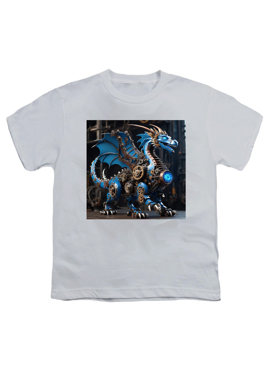 White Robot Dragon Youth/Toddler T-Shirt