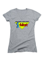 Gray S-Mart Logo Juniors V-Neck T-Shirt