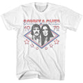 White Sonny and Cher t-shirt featuring a 1972 Stars design