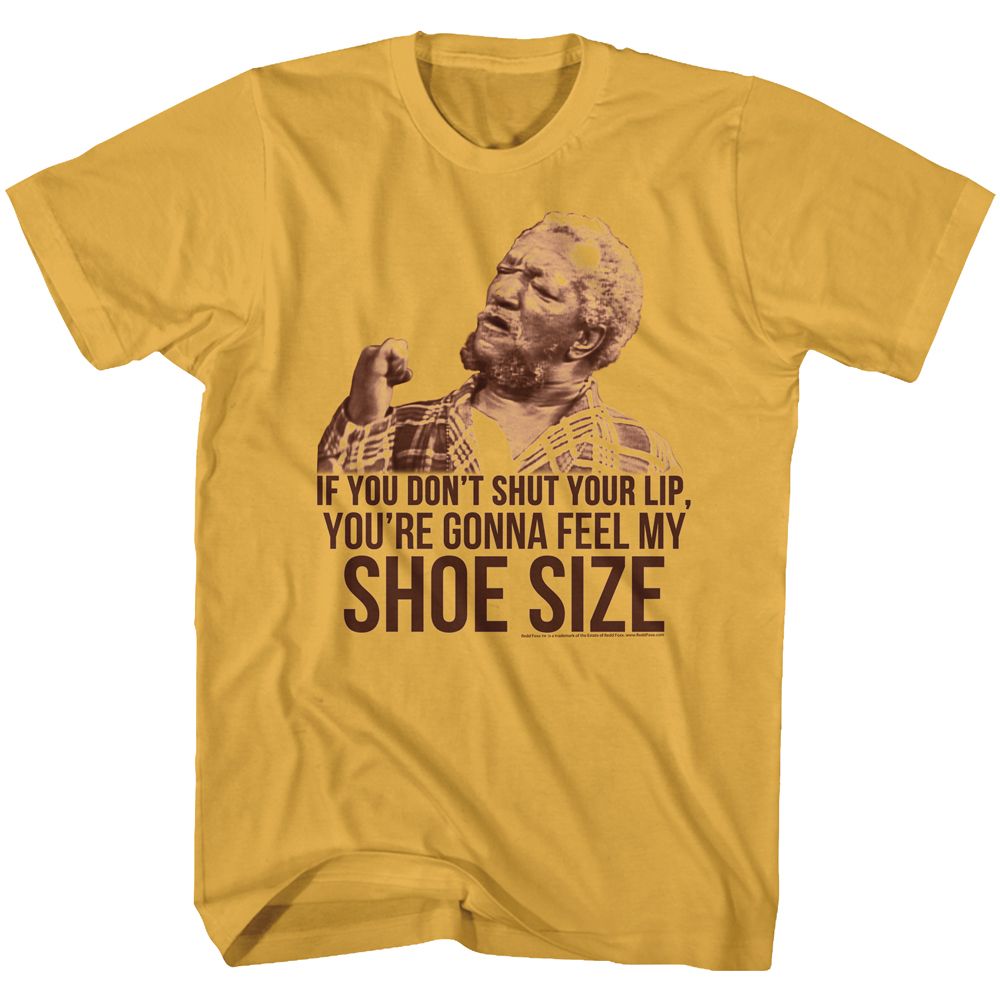 Ginger Redd Foxx t-shirt featuring a Shoe Size design