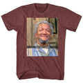Vintage Maroon Heather Redd Foxx t-shirt featuring a You Just Dumb Snap design