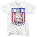 White Redd Foxx t-shirt featuring a Foxx for President design