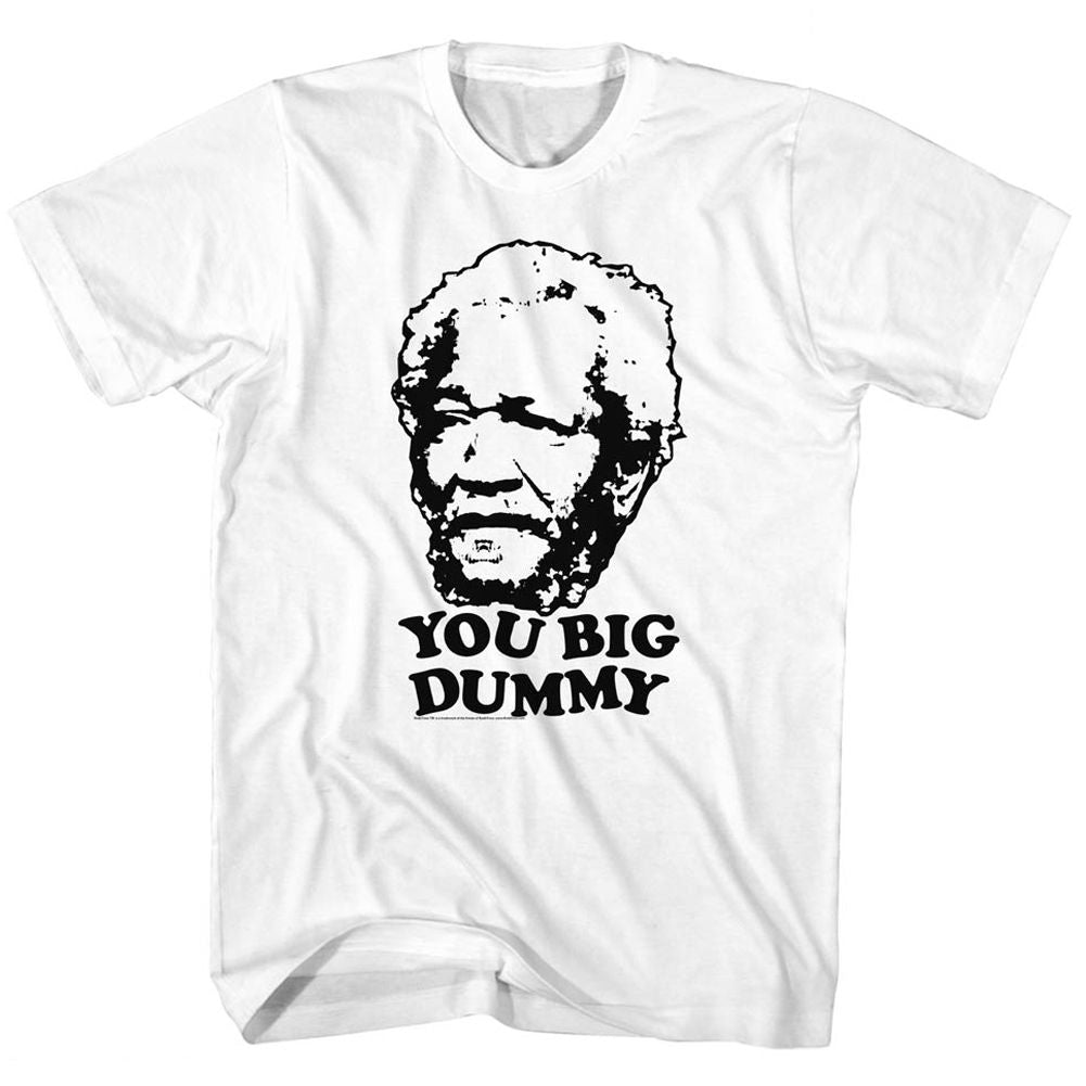 White Redd Foxx t-shirt featuring a So Dumb So Dumb design
