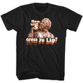 Black Redd Foxx t-shirt featuring a 5 Cross Yo Lips design