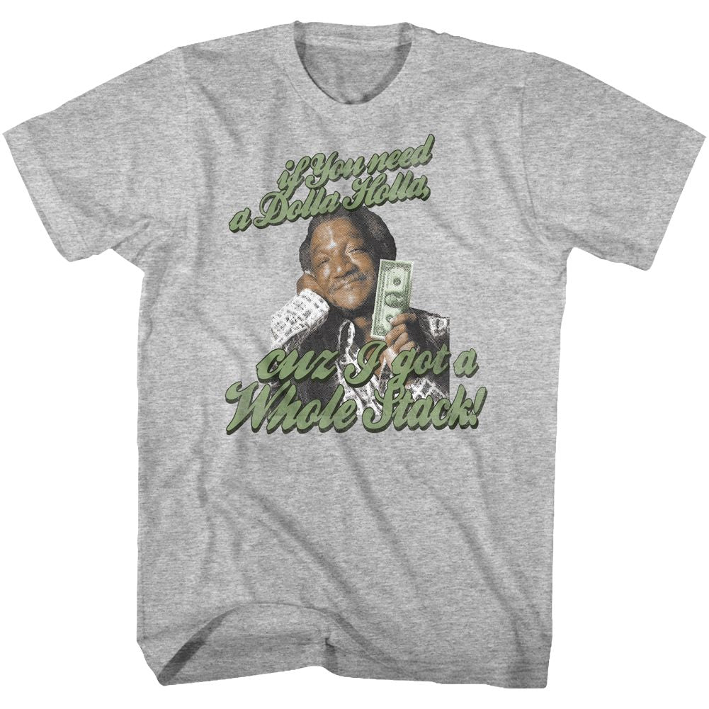 Gray Heather Redd Foxx t-shirt featuring a Dolla design