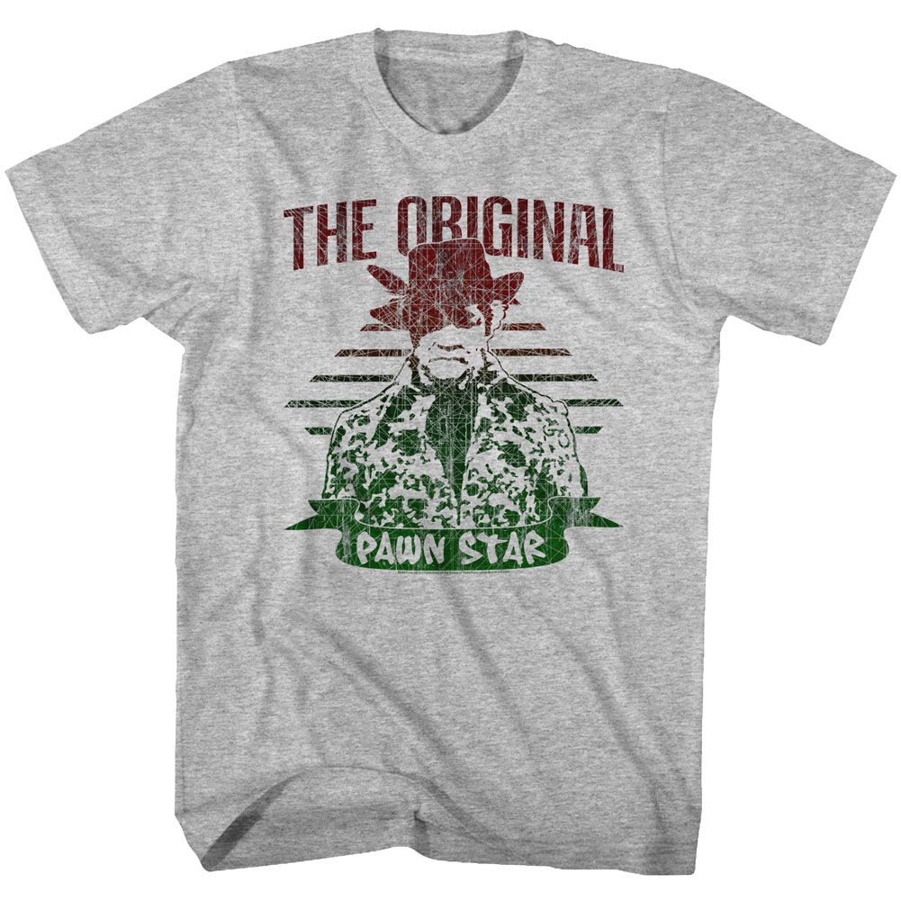 Gray Heather Redd Foxx t-shirt featuring an Original Fade design