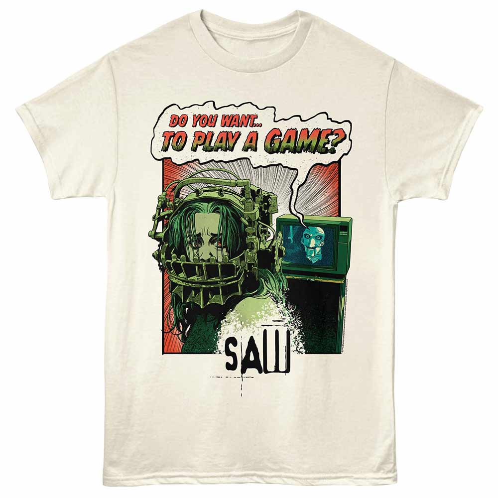 Natural Saw t-shirt featuring a Comic Panel design