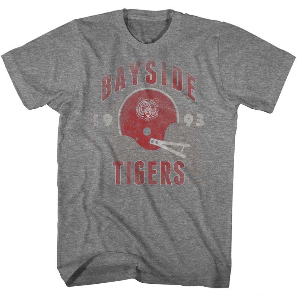 Graphite Heather Saved by the Bell t-shirt featuring a Saved by the Bell Backyard Dog design