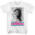 White Saved by the Bell t-shirt featuring a Kelly Kapowski design