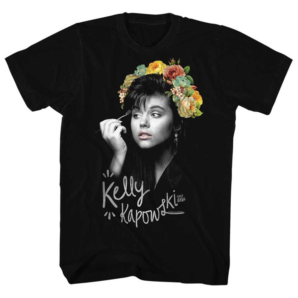 Black Saved by the Bell t-shirt featuring a Saved by the Bell Flower Crown design