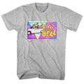 Gray Heather Saved by the Bell t-shirt featuring a Saved by the Bell Beach Party design