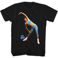 Black Saved by the Bell t-shirt featuring an aerobics design