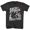 Black Heather Saved by the Bell t-shirt featuring a Zack Attack World Tour design