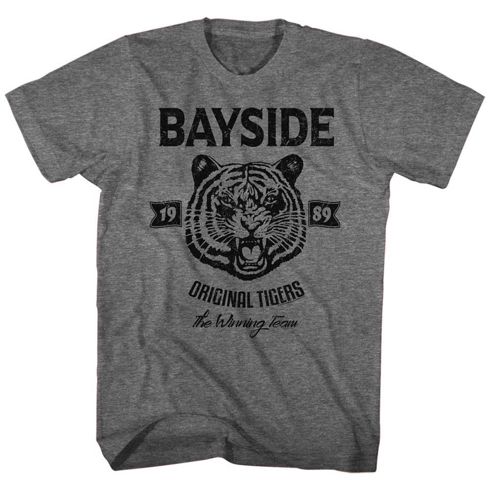 Graphite Heather Saved by the Bell t-shirt featuring an Original Tigers design
