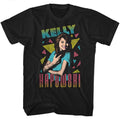 Black Saved by the Bell t-shirt featuring a Saved by the Bell Kelly Triangles design