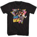 Black Saved by the Bell t-shirt featuring a Saved by the Bell Group Triangles design