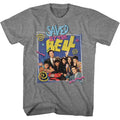 Graphite Heather Saved by the Bell t-shirt featuring a Saved by the Bell Group W/ Belding design