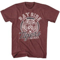 Vintage Maroon Heather Saved by the Bell t-shirt featuring a Tigers Football design