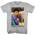 Gray Heather Saved by the Bell t-shirt featuring a Saved by the Bell Sup Ladies design