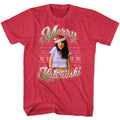 Red Heather Saved by the Bell t-shirt featuring a Merry Kapowski design