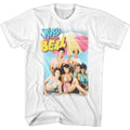 White Saved by the Bell t-shirt featuring a Saved by the Bell Faded Beachy design