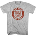 Gray Heather Saved by the Bell t-shirt featuring a distressed Bayside crest design