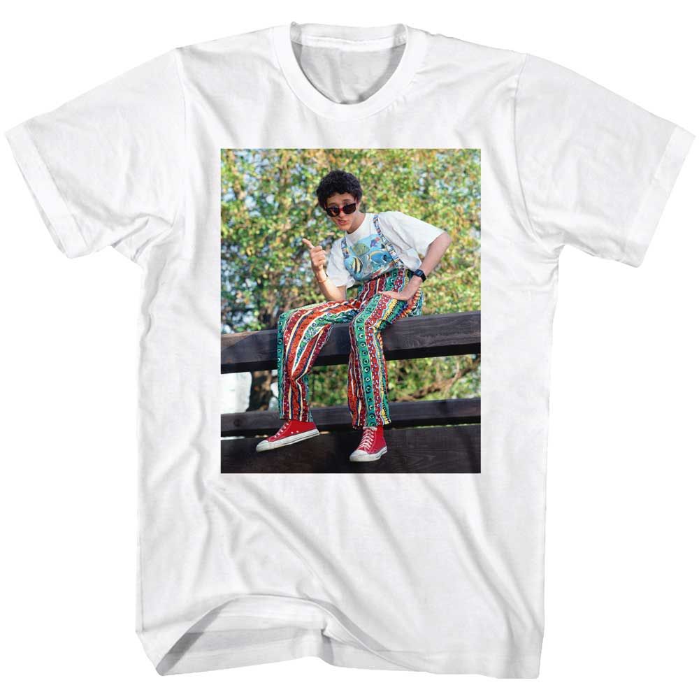 White Saved by the Bell t-shirt featuring a Saved by the Bell Thumbs Up design