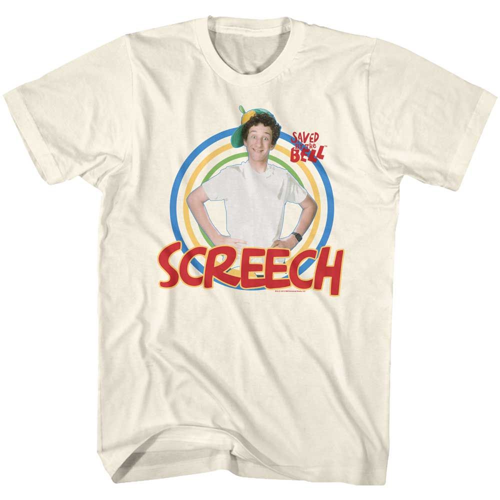 Natural Saved by the Bell t-shirt featuring a Screech design