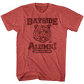 Red Heather Saved by the Bell t-shirt featuring a Bayside Alumni design