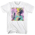 White Saved by the Bell t-shirt featuring a Saved by the Bell Cell Phones design