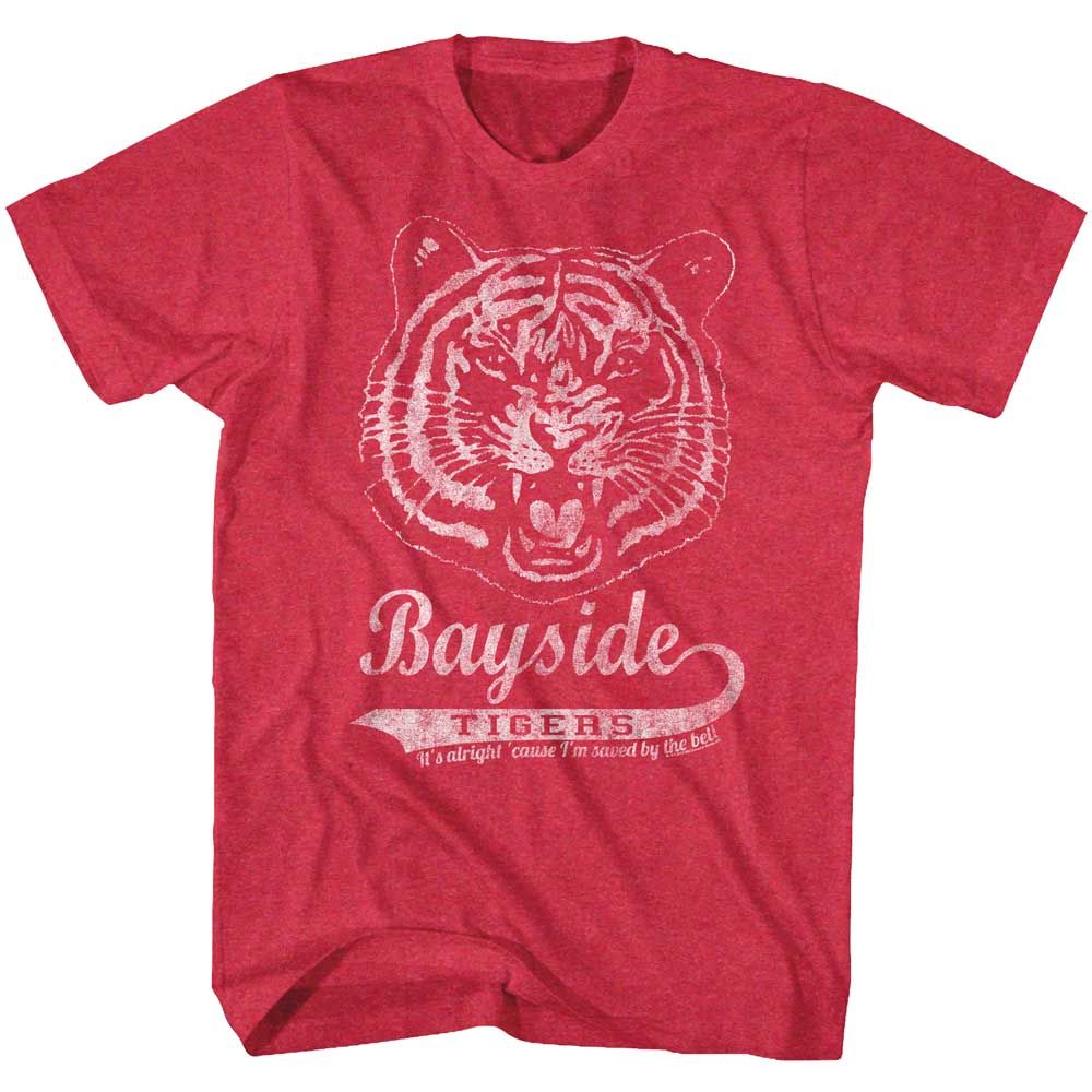 Red Heather Saved by the Bell t-shirt featuring a vintage Bayside design