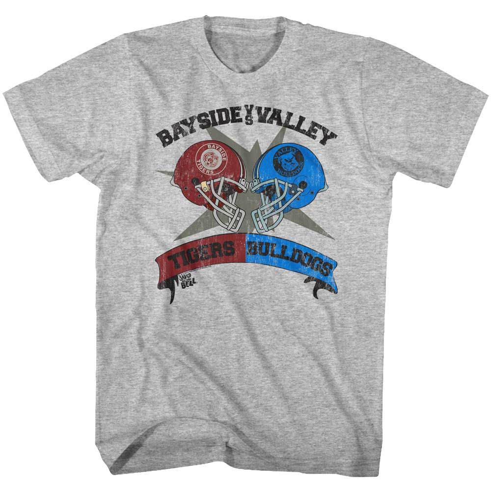 Gray Heather Saved by the Bell t-shirt featuring a Saved by the Bell Rivalry design